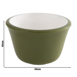(6 sztuk) Miseczki do dipów - zestaw 6 sztuk - melamina - 40 ml - Ø 60 mm - zielone