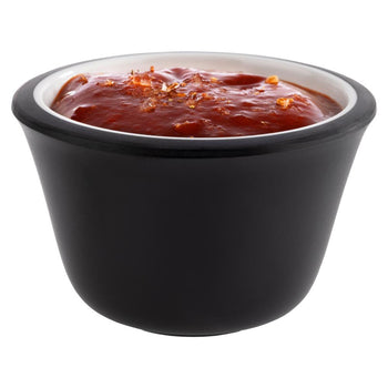 (6 sztuk) Miseczki do dipów - zestaw 6 sztuk - melamina - 40 ml - Ø 60 mm - czarne - Prime Gastro