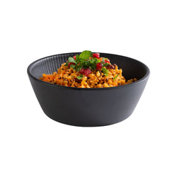 (6 sztuk) Miska - NERO - melamina - 0,45 litra - Ø 155 mm - czarna