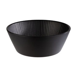 (6 sztuk) Miska - NERO - melamina - 1,2 litra - Ø 205 mm - czarna