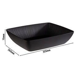 (6 sztuk) Miska GN 1/2 - NERO - melamina - 3,5 litra - głębokość: 75 mm