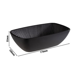 (6 sztuk) Miska GN 1/9 - NERO - melamina - 0,35 litra - głębokość: 55 mm