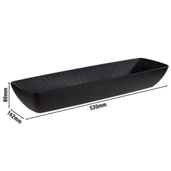 (6 sztuk) Miska GN 2/4 - NERO - melamina - 3,5 litra - głębokość: 80 mm