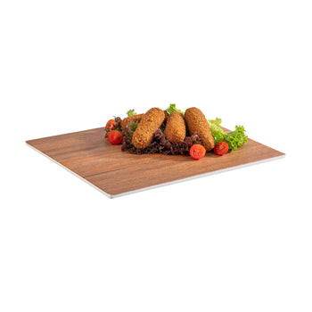 (6 sztuk) Tacka GN 1/2 - CRAZY WOOD - Melamina - Wysokość: 10mm - Prime Gastro