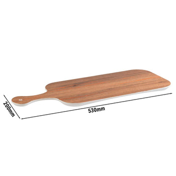 (6 sztuk) Taca - CRAZY WOOD - Melamina - 530x200mm - Wysokość: 15mm - Prime Gastro