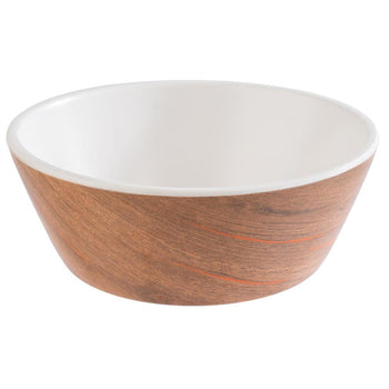 (6 sztuk) Miska - CRAZY WOOD - melamina - 1,2 litra - Ø 205 mm - brązowa - Prime Gastro