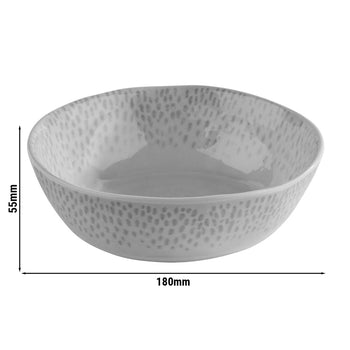 (6 sztuk) Miska - FOOTMARK - melamina - 0,6 litra - Ø 180 mm - biała - Prime Gastro