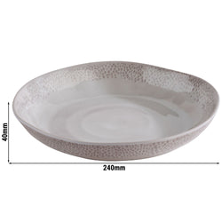 (6 sztuk) Miska - FOOTMARK - Melamina - 0,8 litra - Ø 240 mm - Szary