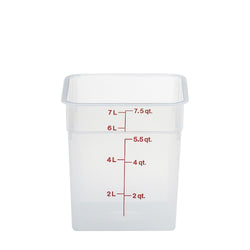 (6 sztuk) CAMBRO | CAMSQUARES® – pojemniki – 7,6 litra – przezroczyste