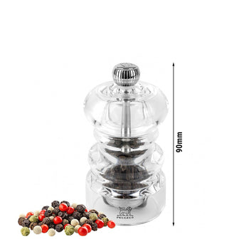 (6 sztuk) PEUGEOT | NANCY - Młynek do pieprzu - akrylowy - Wysokość: 90mm - Prime Gastro