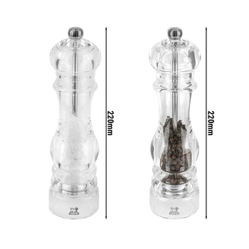 (6 sztuk) PEUGEOT | NANCY - młynki do soli i pieprzu - akryl - wysokość: 220 mm - Prime Gastro