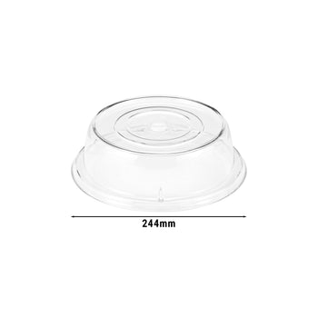 (12 szt.) CAMBRO | CAMCOVERS® - Pokrywa na talerz wykonana z Camwear® - Poliwęglan - ø 232 mm - Przezroczysta - Prime Gastro