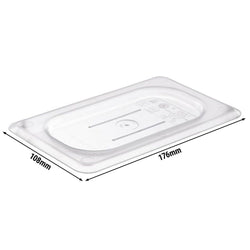 (6 sztuk) CAMBRO | Camview® - Pokrywka z kopolimeru GN 1/9 - z uchwytem - przezroczysta - bez BPA