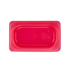 (6 sztuk) CAMBRO | SafeTrak – pokrywki z polipropylenu GN 1/9 – czerwone