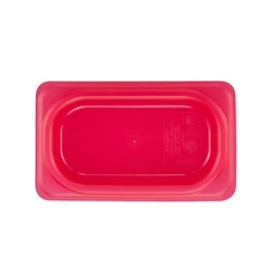 (6 sztuk) CAMBRO | SafeTrak – pokrywki z polipropylenu GN 1/9 – czerwone