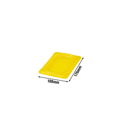 (6 sztuk) CAMBRO | SafeTrak – pokrywki z polipropylenu GN 1/9 – żółte