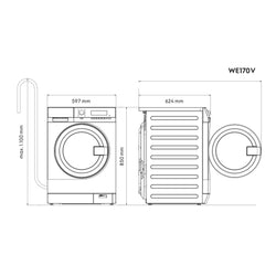 ELECTROLUX | myPRO WE170V - Profesjonalna pralka inteligentna - 8 kg - z zaworem spustowym
