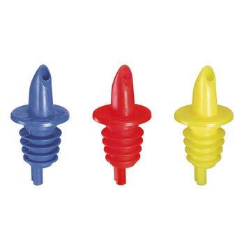 (6 sztuk) Trwałe wylewki - zestaw 6 - plastikowe PVC - po 2 czerwone, niebieskie i żółte - Prime Gastro