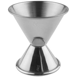 (6 szt.) Jigger – miarka barmańska ze stali nierdzewnej - 20ml & 40ml - dwustronna - zewnętrzne oznaczenia