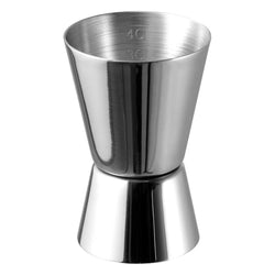 (6 szt.) Jigger – miarka barmańska ze stali nierdzewnej - 20ml & 40ml - dwustronna - grawerowana podziałka