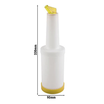 (6 sztuk) Butelka do dozowania/przechowywania - zestaw 4-częściowy - 0,85 litra - polipropylen - Prime Gastro