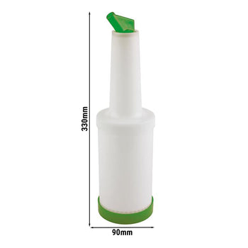 (6 sztuk) Butelka do dozowania/przechowywania - 4-częściowy zestaw - 0,85 litra - polipropylen - Prime Gastro