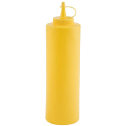 (6 sztuk) Butelka wyciskana - PET - 650 ml - Ø 65 mm - z zakrętką - żółta