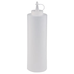(6 sztuk) Butelka wyciskana - PET - 650 ml - Ø 65 mm - z zakrętką - biała