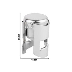 (6 sztuk) 2 korki do szampana - stal nierdzewna - gumowane wnętrze