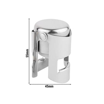 (6 sztuk) 2 korki do szampana - stal nierdzewna - gumowane wnętrze - Prime Gastro