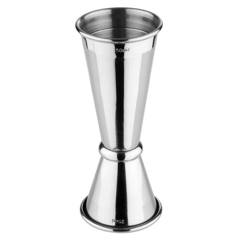 (6 szt.) Jigger – miarka barmańska ze stali nierdzewnej - 25ml & 50ml - dwustronna - z podziałką 15ml & 35ml