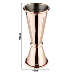 (6 sztuk) Miarka barowa - stal nierdzewna - 25cl i 50cl - z linią napełniania 15cl i 35cl