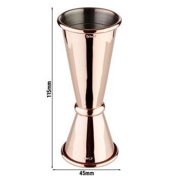 (6 sztuk) Miarka barowa - stal nierdzewna - 25cl i 50cl - z linią napełniania 15cl i 35cl - Prime Gastro