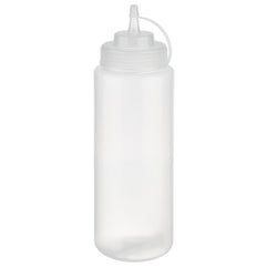 (6 sztuk) Butelka wyciskana - PET - 1020 ml - Ø 80 mm - z zakrętką i nasadką