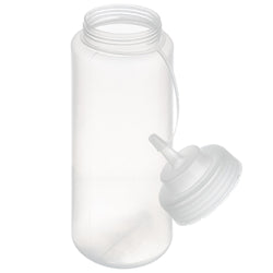 (6 sztuk) Butelka wyciskana - PET - 1020 ml - Ø 80 mm - z zakrętką i nasadką