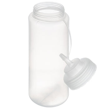 (6 sztuk) Butelka wyciskana - PET - 1020 ml - Ø 80 mm - z zakrętką i nasadką - Prime Gastro