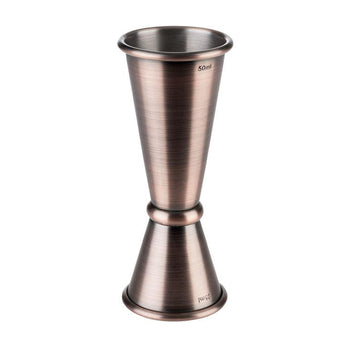 (6 szt.) Jigger – miarka barmańska ze stali nierdzewnej - PREMIUM - 25ml & 50ml - dwustronna - z podziałką 15ml & 35ml