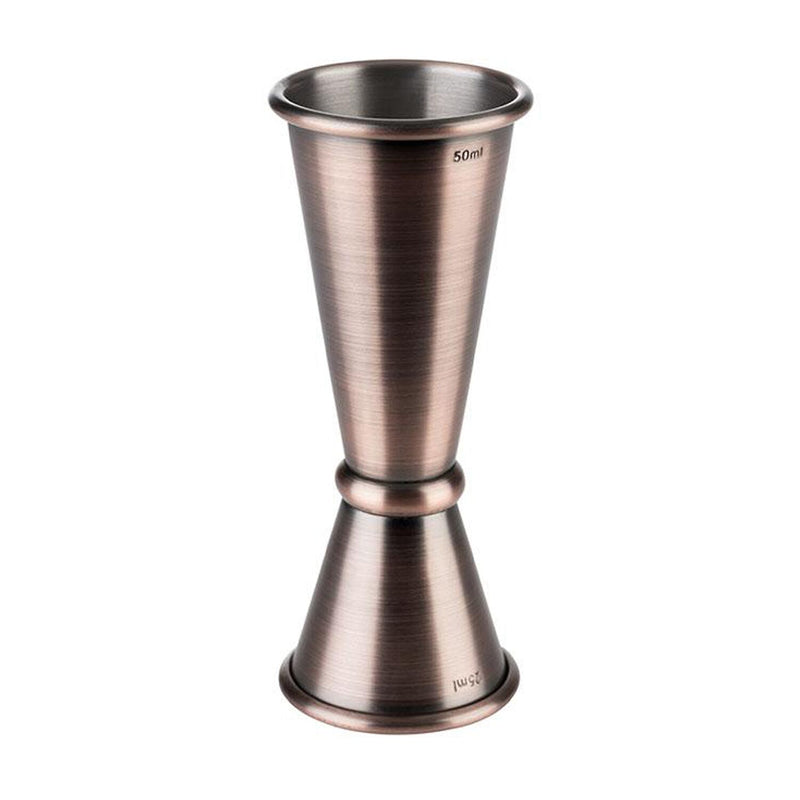 (6 szt.) Jigger – miarka barmańska ze stali nierdzewnej - PREMIUM - 25ml & 50ml - dwustronna - z podziałką 15ml & 35ml