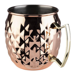 (6 sztuk) Kubki - MOSCOW MULE - 500 ml - miedziane - z uchwytem