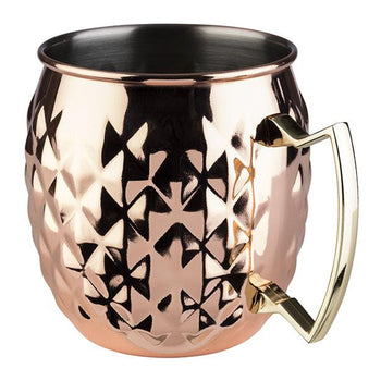 (6 sztuk) Kubki - MOSCOW MULE - 500 ml - miedziane - z uchwytem - Prime Gastro