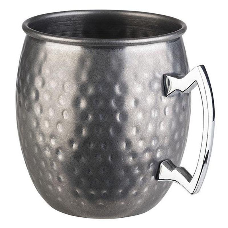 (6 sztuk) Kubki - MOSCOW MULE - 500 ml - srebrne - z chromowanym uchwytem