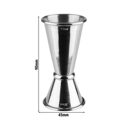 (6 szt.) Jigger – miarka barmańska ze stali nierdzewnej PREMIUM - 20ml & 40ml - dwustronna - z podziałką 10ml & 30ml