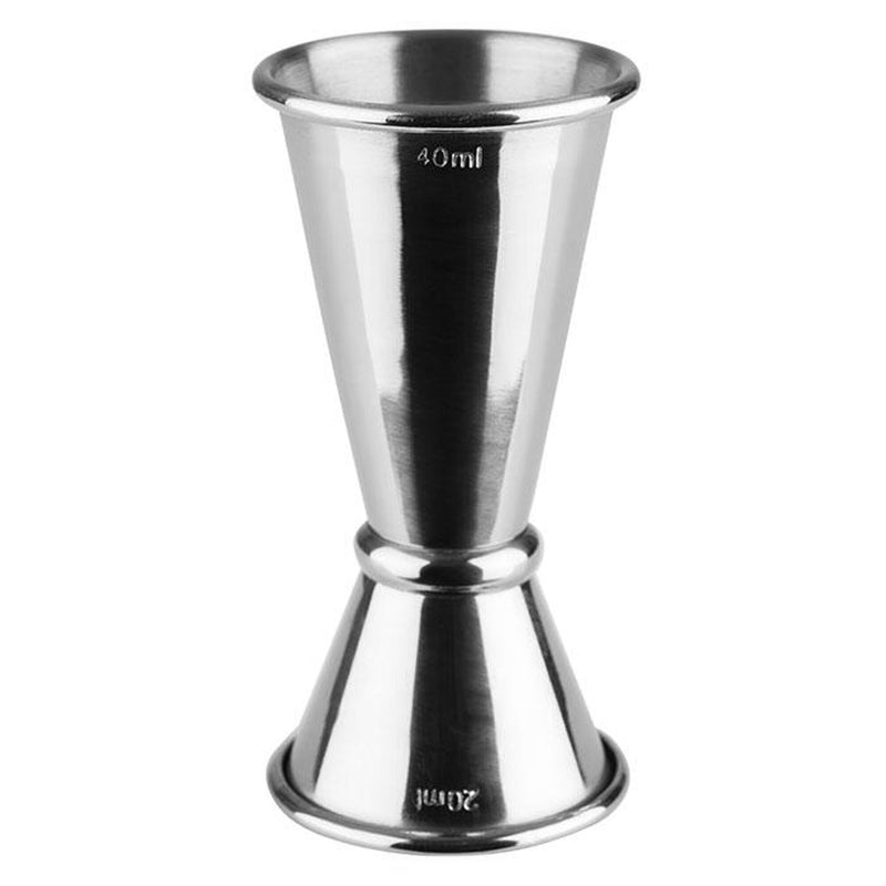 (6 szt.) Jigger – miarka barmańska ze stali nierdzewnej PREMIUM - 20ml & 40ml - dwustronna - z podziałką 10ml & 30ml