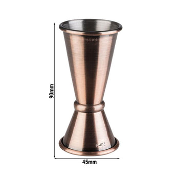 (6 sztuk) Miarka barowa - stal nierdzewna - 20cl i 40cl - z linią napełniania 10cl i 30cl - Prime Gastro