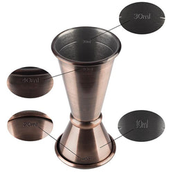 (6 szt.) Jigger – miarka barmańska ze stali nierdzewnej - 20ml & 40ml - dwustronna - z podziałką 10ml & 30ml