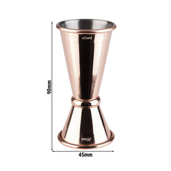 (6 sztuk) Miarka barowa - stal nierdzewna - 20cl i 40cl - z linią napełniania 10cl i 30cl