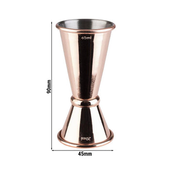 (6 sztuk) Miarka barowa - stal nierdzewna - 20cl i 40cl - z linią napełniania 10cl i 30cl - Prime Gastro