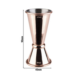 (6 szt.) Jigger – miarka barmańska ze stali nierdzewnej - 20ml & 40ml - dwustronna - z podziałką 10ml & 30ml
