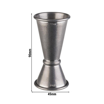 (6 sztuk) Miarka barowa - stal nierdzewna - 20cl i 40cl - z linią napełniania 10cl i 30cl - Prime Gastro