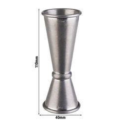 (6 sztuk) Miarka barowa - stal nierdzewna - 25cl i 50cl - z linią napełniania 15cl i 35cl